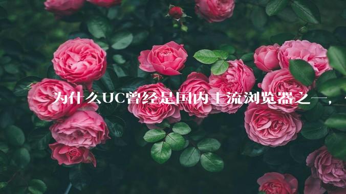 为什么UC曾经是国内主流浏览器之一，但现在却逐渐销声匿迹了？